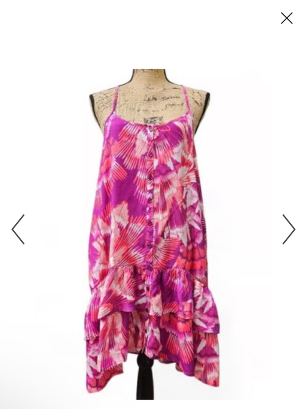 Free People Pink & Purple Printed Halter Sundress